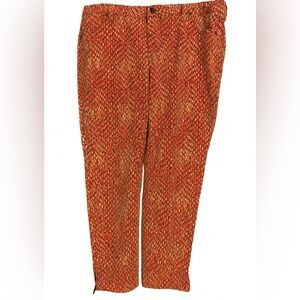 Liverpool Red & Olive Green Patterned ankle-zip Jeans - Women’s Size 14